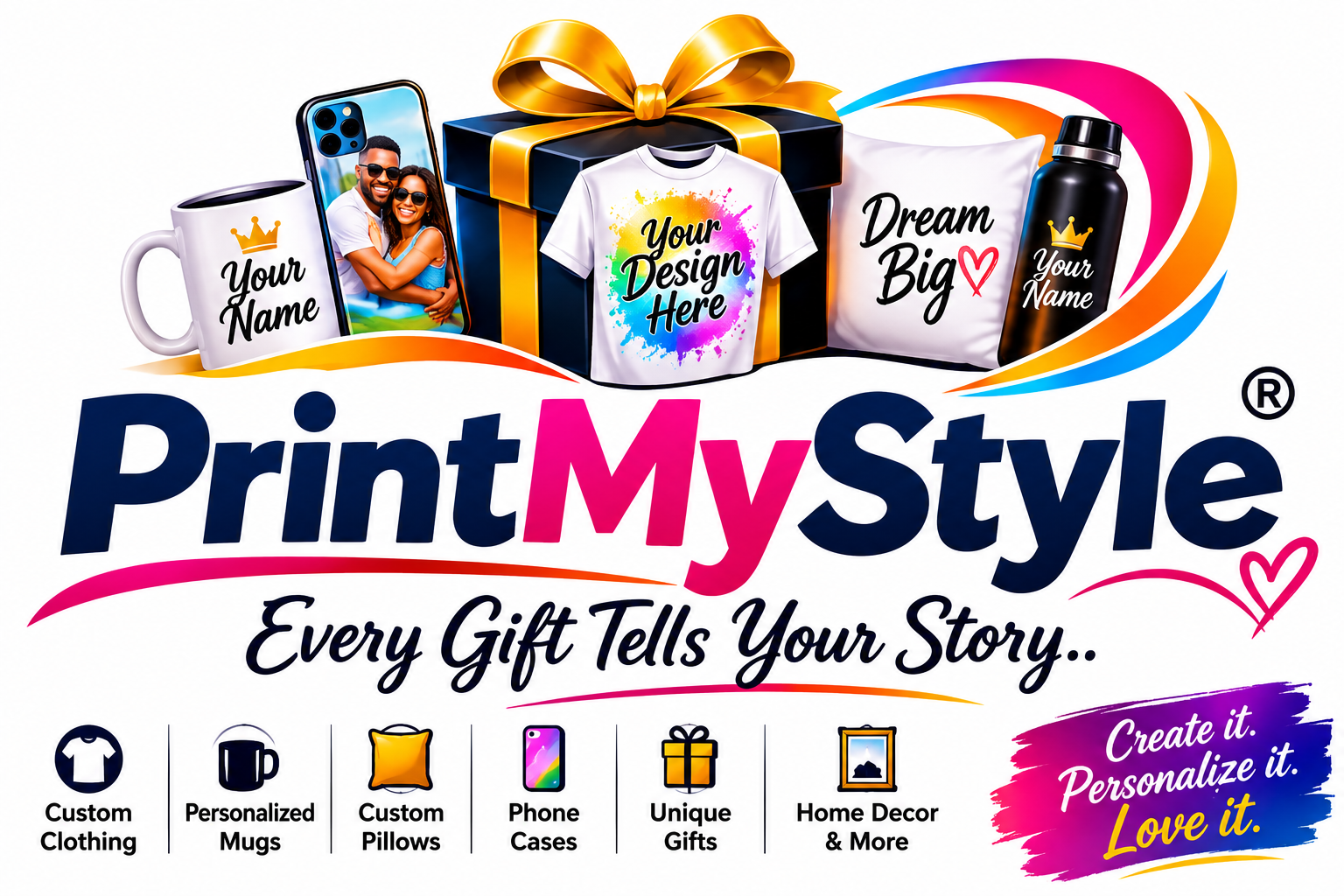 Official PrintMyStyle logo artwork, exactly as supplied by the owner.